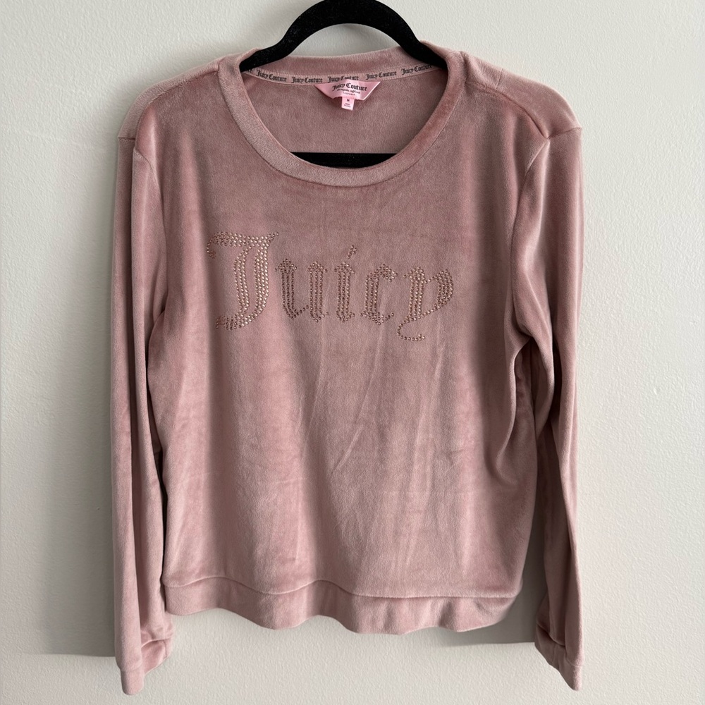 Juicy Couture Blush Pink Velour Pajama Set Woman's Size Medium